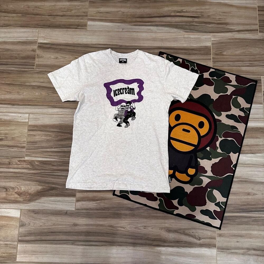 White and pruple Ice Cream BBC Two Pals Tee